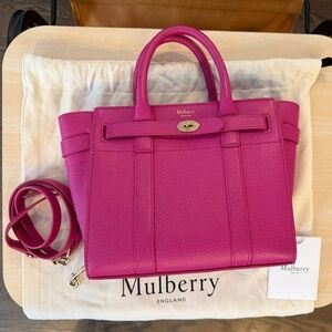Mulberry Mini Zipped Bayswater in Mulberry Pink